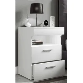 VCM Nachtschrank Slepal L 45 x 39 x 61 cm Weiß