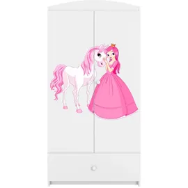 raumhirsch furniture Kinderkleiderschrank 90 x 175 x 52 cm Holzwerkstoff weiß
