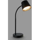 Briloner - LED Tischlampe kabellos mit Touch, schwenkbar, drehbar, Akku & Lichtquelle tauschbar, Nachttischlampe, Leselampe, Schreibtischlampe, Tischleuchte, Akku Lampe, Home Office, 38,5cm, Schwarz