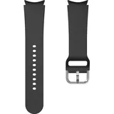 system-s Armband flexibel aus Silikon 20mm für Samsung Galaxy Watch 4 Smartwatch Schwarz
