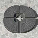 Outsunny Schirmgewicht 4-tlg. Schirmständer mit Wasser oder Sand befüllbar hdpe Kaffee 100x100x10,5cm für Sonnenschirme Aosom.de