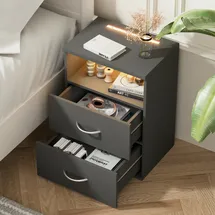 CASARIA Nachttisch Jamie 2er-Set Anthrazit