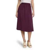 Cartoon A-Linien-Rock mit Eingrifftaschen in Dark Aubergine | Gr.: 42