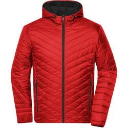Herren Wende-Steppjacke Sorona - Farbe grau, rot - Größe XXL