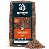 GALAMIO Pinienrinde Fein 8-15mm 60l Sack 1 Paket Pinienmulch Pinienerde Rindenmulch Pinienborke Pinie Mulch Bark Rinde Für Pflanzen Garten Terrarium Dekorativer Bodenbelag Paligo