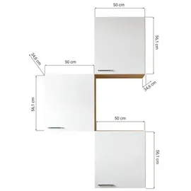 Respekta Hängeschrank Merle 100 x 34,6 x 168,3 cm Weiß