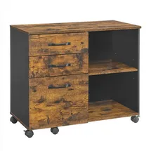 VASAGLE Boxxx Rollcontainer 80 x 66 x 40 cm braun