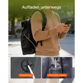 Inateck Laptop RollTop 25 l schwarz