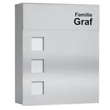 CMD Creative Metalldesign Briefkasten 96 Edelstahl Gravur