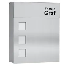 CMD Creative Metalldesign Briefkasten 96 Edelstahl Gravur