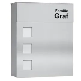 CMD Creative Metalldesign Briefkasten 96 Edelstahl Gravur