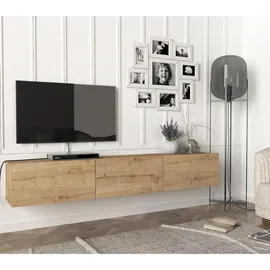 moebel17 Damla TV-Lowboard 180x29,5x29,5 cm Eiche Saphir Holz