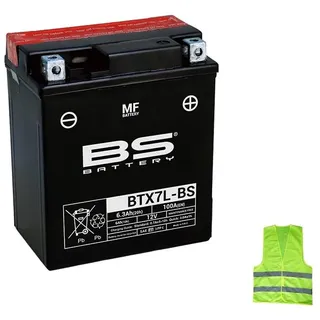 KOMPATIBEL MIT Honda PES PS i 125 per Anno 2006 al 2012 Batterie YTX7L-BS BS BTX7L-BS BEREIT UND GELADEN GELIEFERT 6AH Ampere 12 Volt BATTERIEN 113X70X130MM