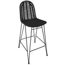 SIT Möbel Barhocker RATTAN 49 x 110 x 60 cm Schwarz