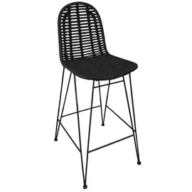 SIT Möbel Barhocker RATTAN 49 x 110 x 60 cm Schwarz