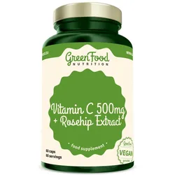 GreenFood Nutrition Vitamin C 500 + Hagebutten-Extrakt 60 St