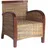 vidaXL Sessel Junette Rattan 69 x 79 x 81,6 cm Braun mit Kissen und Rollen