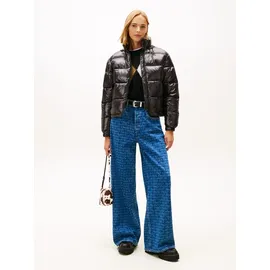 Tommy Hilfiger Tommy Jeans Damen, Pufferjacke Essential Glänzend, schwarz, (Black), S - S