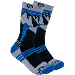 VALLERRET Socken Merino Wolle Crew Mtn Blau Größe 41-46