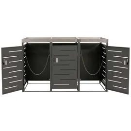 MCW Mülltonnenverkleidung H40 125 x 198 x 84 cm anthrazit