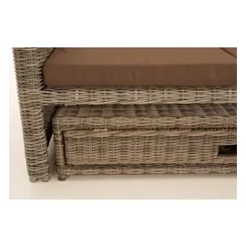 CLP Ancona 5mm Loungesofa grau meliert/terrabraun