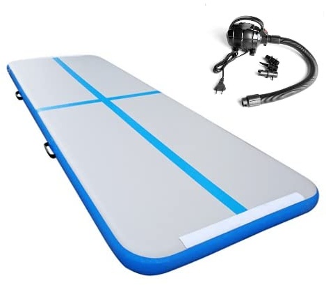 Air Track 300 x 100 x 10 cm, blau/grau mit elektrischer Pumpe