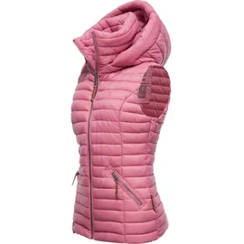 Navahoo Steppweste "Shadaa", Damen, Gr. S (36), lila (himbeere), Oberstoff: 100% Nylon; Futter: 100% Polyester; Wattierung: 100% Polyester, tailliert hüftbedeckend, Westen Steppweste, stylische ärmellose Damen Weste mit Kapuze