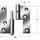 Vormann Türaufschraubband Breite geöffnet 72mm Höhe 80mm links blau