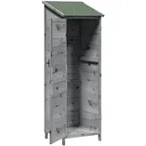 vidaXL Gartenhaus 0,60 x 0,56 m Grau