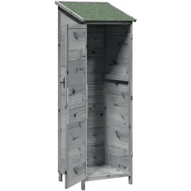 vidaXL Gartenhaus 0,60 x 0,56 m Grau