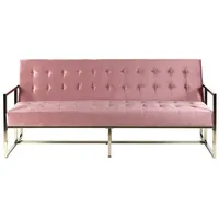 Beliani 3-Sitzer Sofa MARSTAL in Rosa/Gold - (W) 187 x (H) 83 x (L) 78 cm | Gr.: onesize