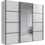 WIMEX Schwebetürenschrank »Jork Kleiderschrank mit Spiegel«, in verschiedenen Größen und Ausstattungsvarianten weiß abs. graphit) , 30560646-0 B/H/T: 270 cm x 208 cm x 65 cm