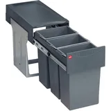 HAILO Mülleimer Küche, Einbau 30cm Schrank, Abfalleimer 3x10 Liter