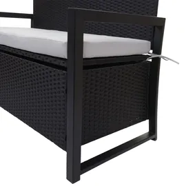 Mendler HWC-F39 2er Sitzbank 120 x 60 x 85 cm Grau