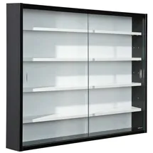 VCM Vitrine Comit 2 Glastüren hängend 0 x 0 x 0 cm Schwarz/Weiß