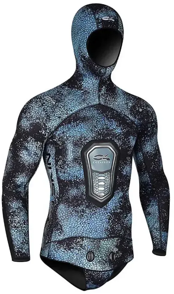 C4 Camoskin Ocean 5 Mm Speerfischjacke - Camo Blue - L