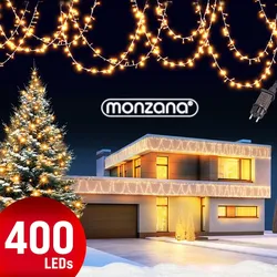 Lichterkette Weihnachten Warmweiß 40m transparent