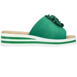 Rieker Damen Pantoletten V0252-52 grün 42 - 42 EU