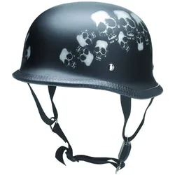 Redbike RK 305 Skull Oldtimer Jethelm, schwarz, Größe 2XL für Männer