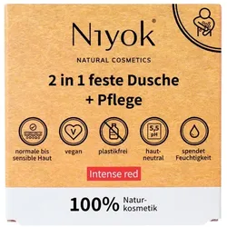 Niyok 2in1 Feste Dusche + Pflege (Intense red)