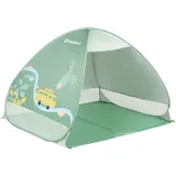 Badabulle Strandmuschel Safari mit UV-Schutz 50+, Strandzelt mit Pop-Up-System, 125 x 100 x 85 cm