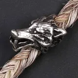 Drachensilber Bartperle 925 Silber Wolf Bartschmuck - Silber
