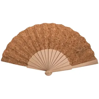 LK Trend & Style Handfächer aus Holz & Kork, faltbar, 23 x 41 x 2 cm, 60 g, Fächer nachhaltig Kork vegan und umweltfreundlich, sommerliches Accessoire für Hochzeit, Festival, Bierzelt & unterwegs