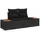 vidaXL Gartensofa Loungesofa schwarz
