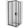 Rio quadratische Duschkabine 80 x 80 Transparent Schwarz 860-080-080-70-00
