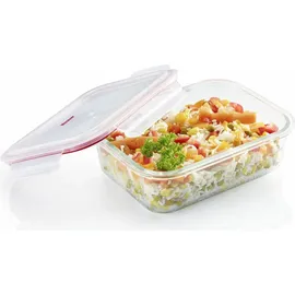 Westmark Glas-Frischhaltedose rot/weiß 1,04 l