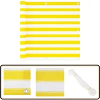 Vidaxl - Balkon-Sichtschutz Gelb und Weiß 90x300 cm hdpe - Balkon Sichtschutz - hdpe Sichtschutz - Sonnenschutz Balkon - Windschild Für Balkon