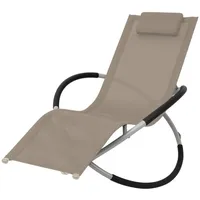 Furnicato Sonnenliege Geometrisch Stahl Taupe,