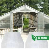 5x Polycarbonat Hohlkammerplatten 8mm Transparent UV Doppelstegplatten 3,66m2