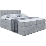 altdecor Boxspringbett mit Matratze Topper, Polsterbett mit Bettkasten, OTTA KING - 160x200 cm, Schlafzimmer, Betten, Boxspringbetten